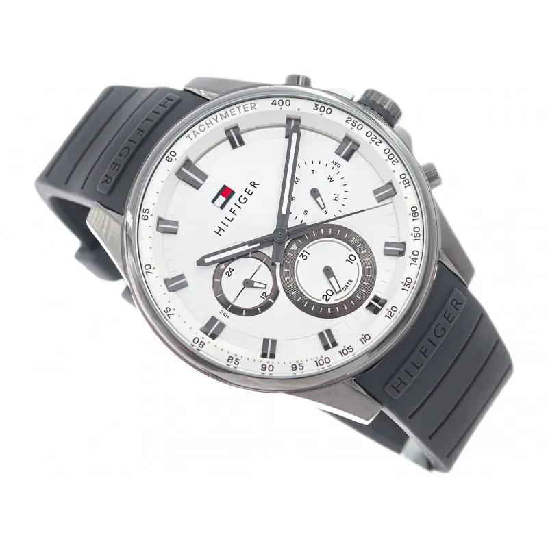 Tommy Hilfiger Max White Dial Men's Watch- 1791972